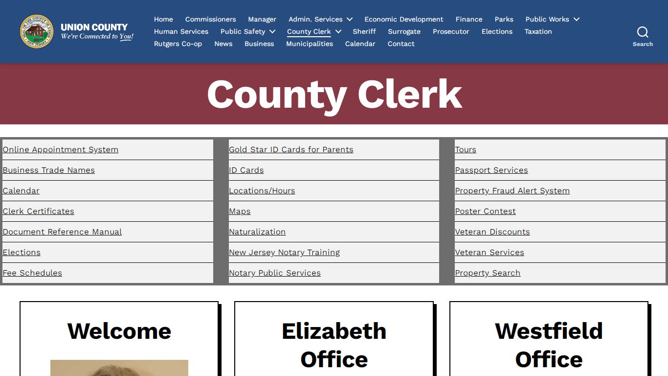 County Clerk – County of Union
